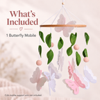 Butterfly baby mobile with one mobile included and support arm not included