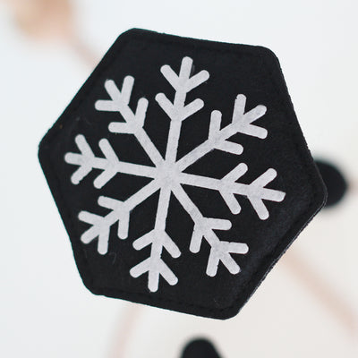 Montessori Mobile, Black and White Baby Crib Mobile, Sun, Moon, Star, Snow, Cloud