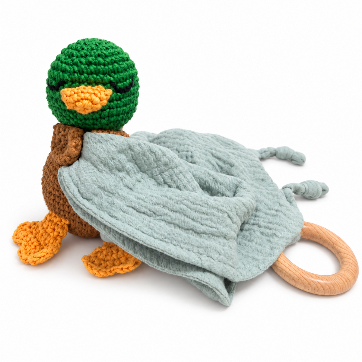 VLOKUP Mallard Duck Lovey Security Blanket