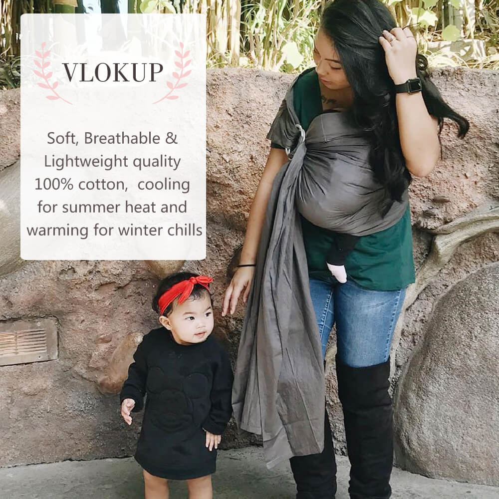 Vlokup Baby Ring Sling Grey