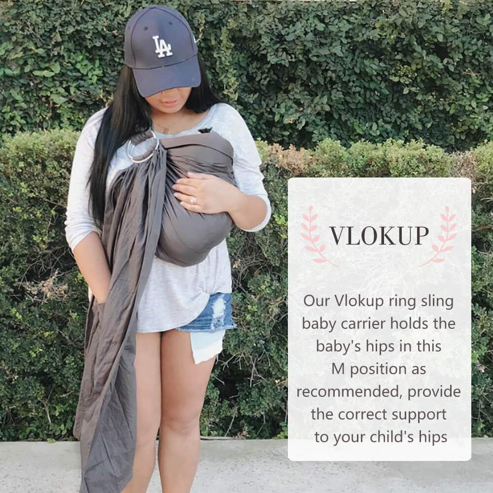 Vlokup Baby Ring Sling Grey