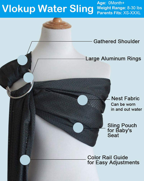 Vlokup Baby Water Ring Sling Grey