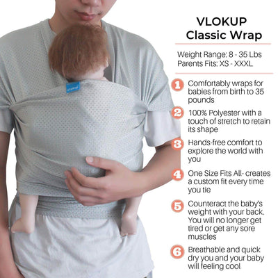 Vlokup Baby Wrap Water Sling Carrier Champagne
